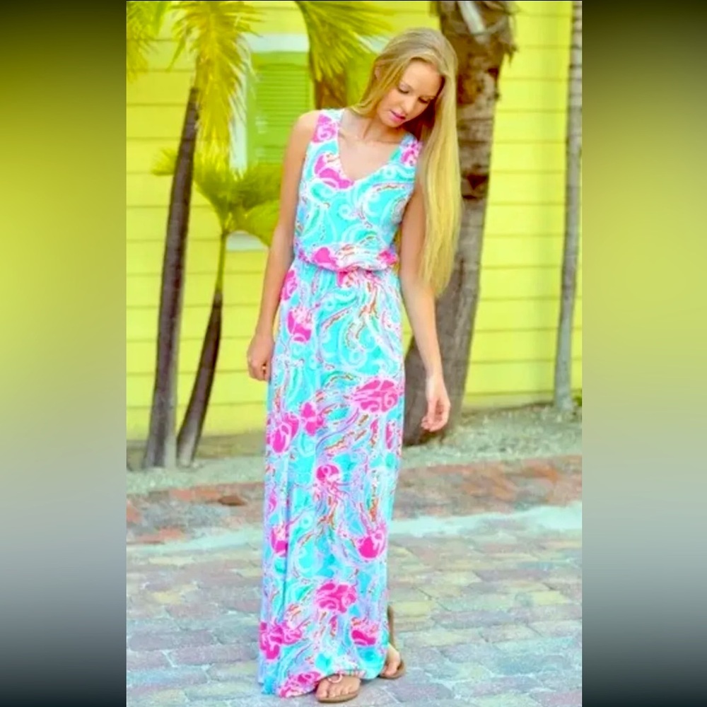 Lilly Pulitzer Maxi Jellyfish Print Dress